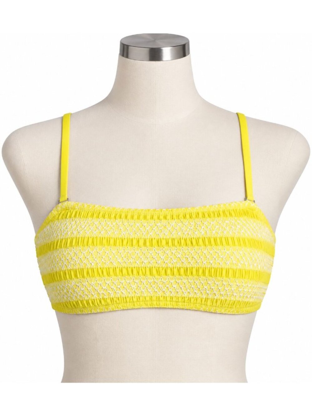 Women's Textured Bandeau Bikini Top Size XS (0-2) NWT Free Assembly